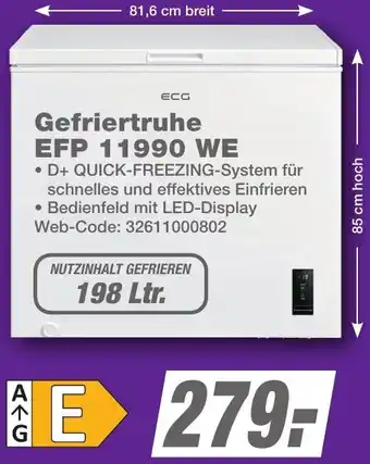 K+B Expert ECG Gefriertruhe EFP 11990 WE Angebot