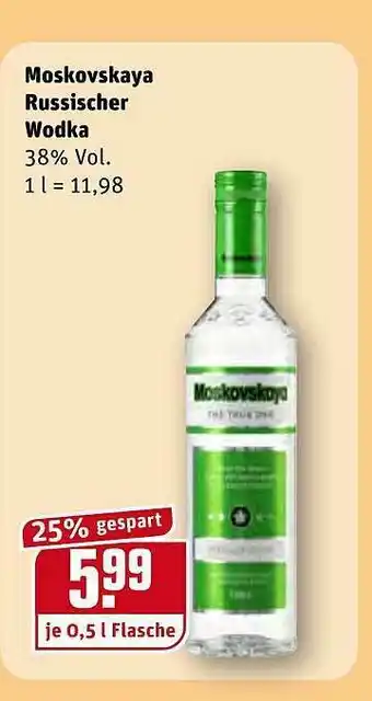 REWE Kaufpark Moskovskaya Russischer Wodka Angebot