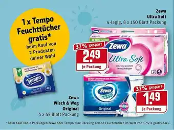 REWE Kaufpark Zewa Ultra Soft, Zewa Wisch & Weg Original Angebot