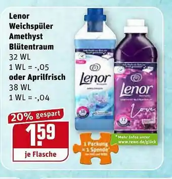 REWE Kaufpark Lenor Weichspüler Amethyst Blütentraum Oder Aprilfrisch Angebot