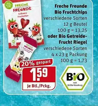 REWE Kaufpark Freche Freunde Bio Fruchtchips Oder Bio Getreide Frucht Riegel Angebot