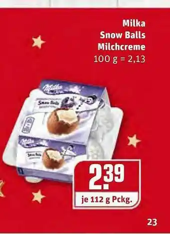 REWE Kaufpark Milka Snow Balls Milchcreme Angebot