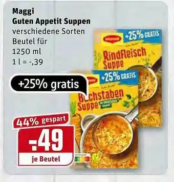 REWE Kaufpark Maggi Guten Appetit Suppen Angebot