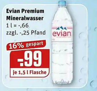 REWE Kaufpark Evian Premium Mineralwasser Angebot