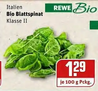 REWE Kaufpark Italien Bio Blattspinat Angebot