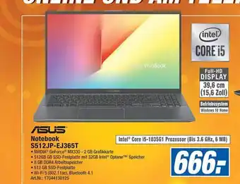 Expert Technomarkt Asus Notebook S512JP-EJ365T Angebot