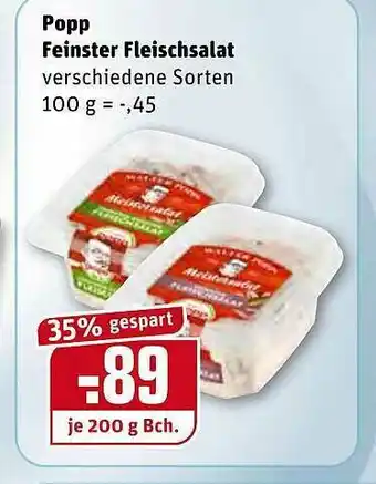 REWE Kaufpark Popp Feinster Fleischsalat Angebot