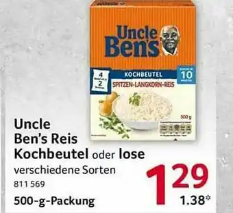 Selgros Uncle Ben's Reis Kochbeutel Oder Lose Angebot