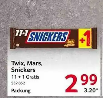 Selgros Mars, Snickers, Twix Angebot