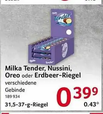 Selgros Milka Tender, Nussini, Oreo Oder Erdbeer-riegel Angebot