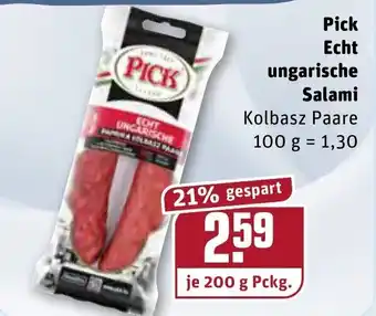 REWE Pick Echt ungarische Salami 200g Angebot