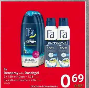 Selgros Fa Deospray Oder Duschgel Angebot