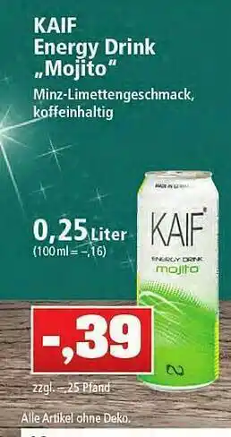 Thomas Philipps Kaif Energy Drink „mojito” Angebot