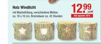 V Baumarkt Holz Windlicht Angebot