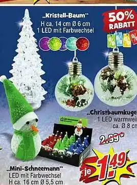 Wiglo Wunderland Kristall-baum, Christbaumkugel Oder Mini-schneemann Angebot