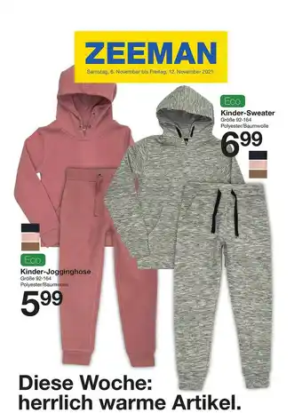 Zeeman Kinder-jogginghose Oder -sweater Angebot