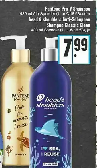 E-Center Pantene Pro V Shampoo Oder Head & Shoulders Anti Schuppen Shampoo Classic Clean Angebot