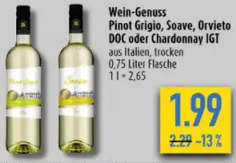 diska Wein-Genuss Pinot Grigio, Soave, Orvieto DOC oder Chardonnay IGT 0.75 L Angebot