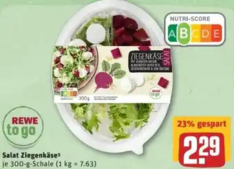 REWE Center Salat Ziegenkäse5 je 300-g-Schale Angebot