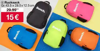 Woolworth Bench Rucksack Angebot