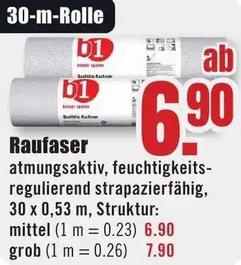 B1 Discount Baumarkt b1 Raufaser Angebot