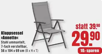 B1 Discount Baumarkt Klappsessel Annette Angebot