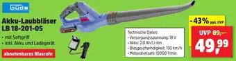 Thomas Philipps Güde Akku-Laubbläser LB 18-201-05 Angebot