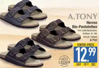 E-Center A.TONY Herren Bio-Pantoletten Angebot