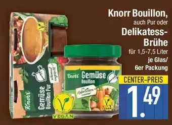 E-Center Knorr Bouillon, auch Pur oder Delikatess-checker Brühe 1,5 1,5-7,5 Liter Angebot