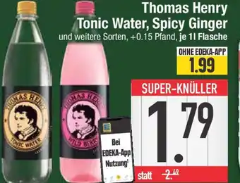 E-Center Thomas Henry Tonic Water, Spicy Ginger 1 l Angebot