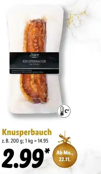 Lidl Deluxe knusperbauch Angebot