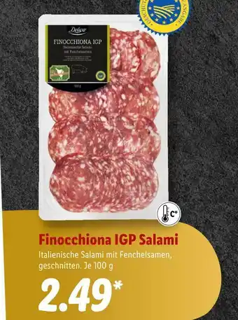 Lidl Deluxe finocchiona igp salami Angebot