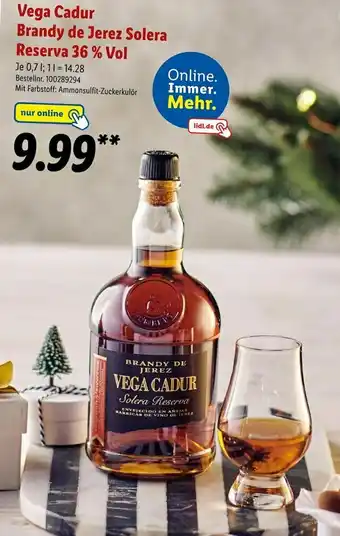 Lidl Vega cadur brandy de jerez solera reserva Angebot