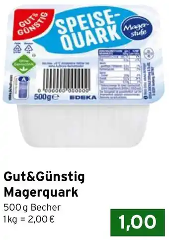 CAP Markt Gut&Günstig Magerquark 500 g Becher Angebot