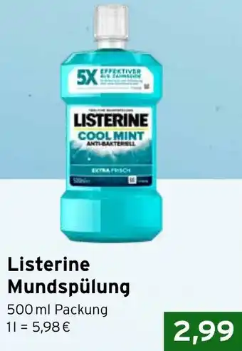 CAP Markt Listerine Mundspülung 500 ml Packung Angebot