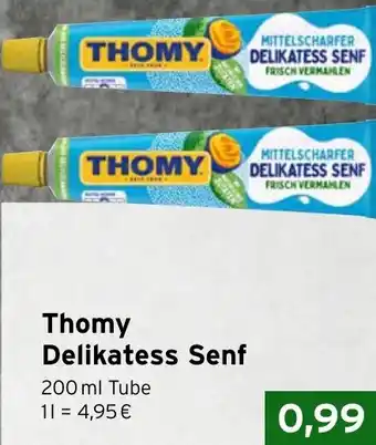 CAP Markt Thomy Delikatess Senf 200 ml Tube Angebot