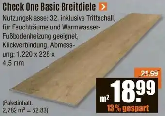 V Baumarkt Check One Basic Breitdiele Angebot