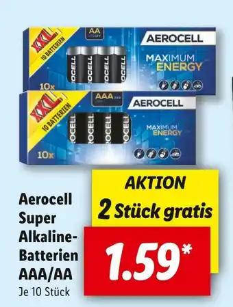 Lidl Aerocell super alkaline-batterien Angebot