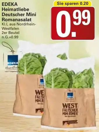 WEZ EDEKA Heimatliebe Deutscher Mini Romanasalat Angebot