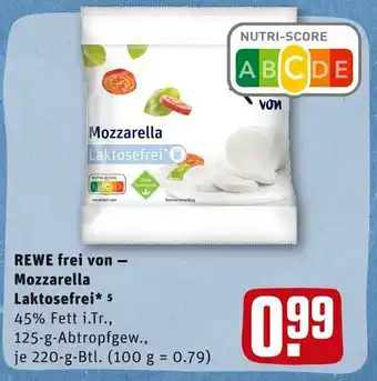 REWE Rewe frei von — mozzarella Angebot