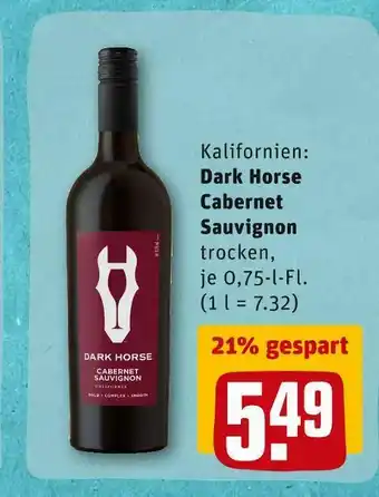 REWE Dark horse rotwein Angebot