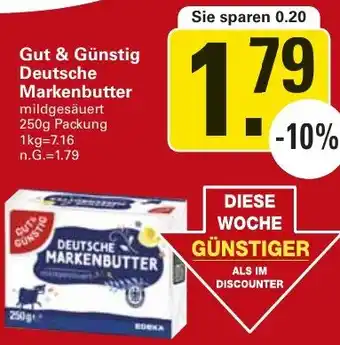 WEZ Gut & Günstig Deutsche Markenbutter 250 g Angebot