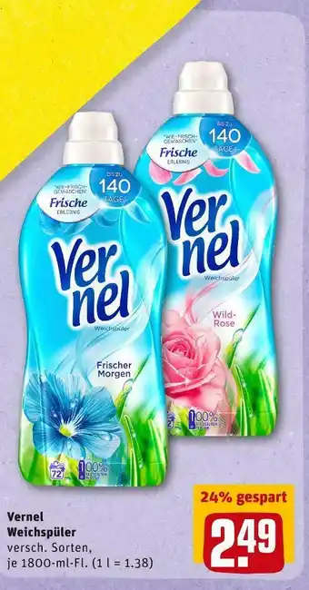 REWE Vernel weichspüler Angebot