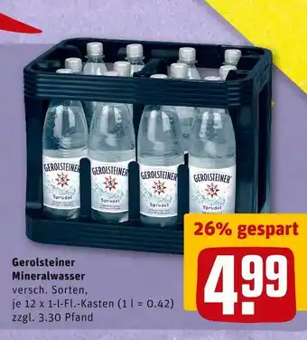 REWE Gerolsteiner mineralwasser Angebot