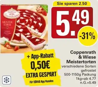 WEZ Coppenrath & Wiese Meistertorten 500-1150 g Angebot