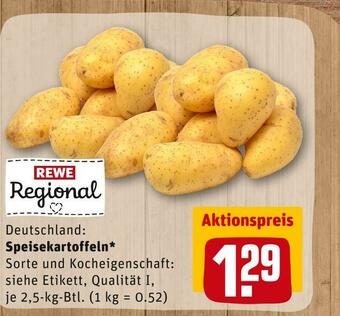 REWE Rewe regional speisekartoffeln Angebot