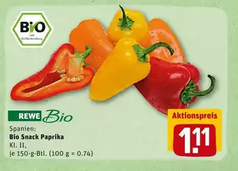 REWE Rewe bio bio snack paprika Angebot