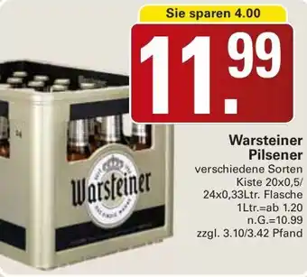 WEZ Warsteiner Pilsener Kiste 20x0,5/ 24x0,33Ltr. Flasche Angebot