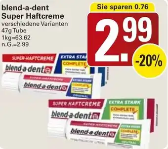 WEZ blend-a-dent Super Haftcreme 47g Tube Angebot