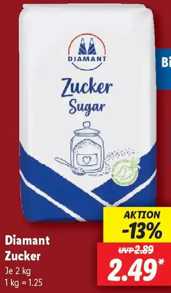 Lidl Diamant Zucker 2 kg Angebot